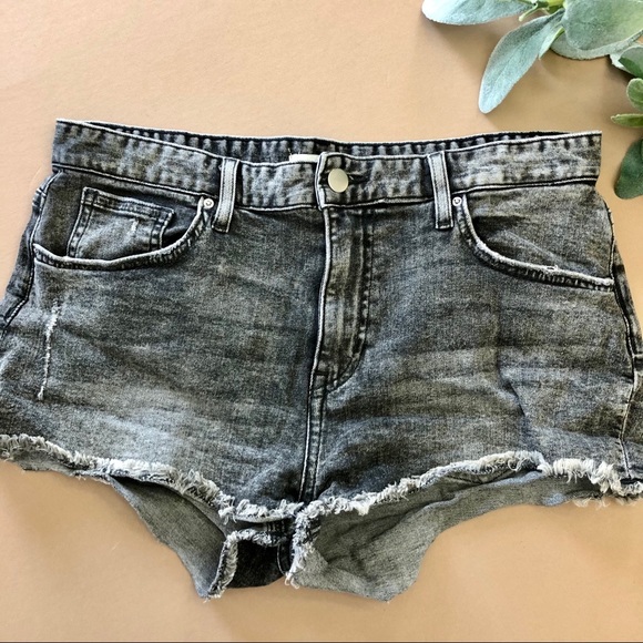 H&M Pants - - H&M Mineral Washed Cutoff Denim Shorts